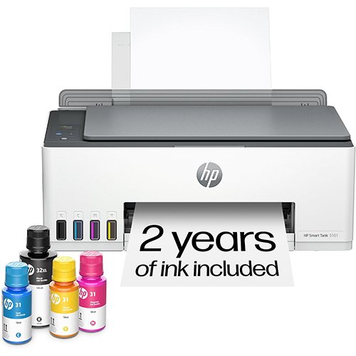HP Smart Tank 5101 Wireless All-in-One Ink Tank Printer with up to 2 years of ink included (1F3Y0A)